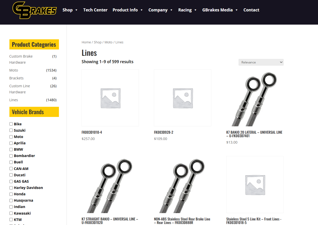 Old GBrakes Site - Product Feed