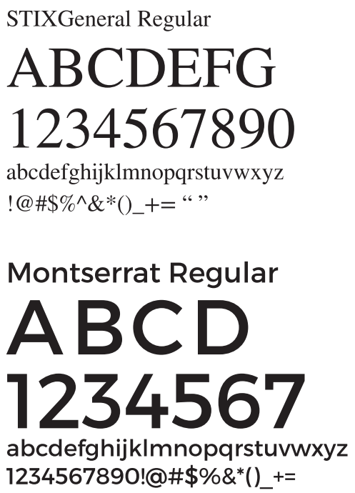 Typeface details