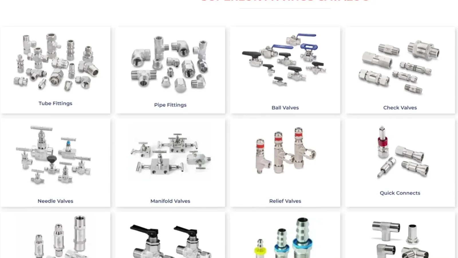 The rebuilt Superlok USA fittings catalogue, category by category with new product photography